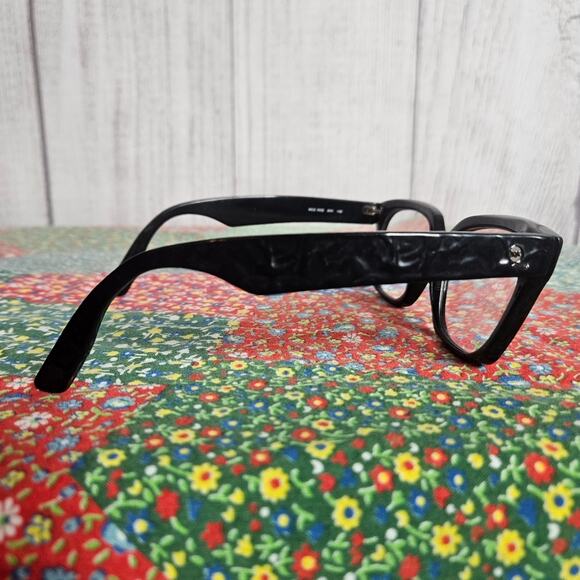 Alexander McQueen MCQ0032 64H 145 - Black Handmade Acetate Eyeglasses Frames - Picture 4 of 10